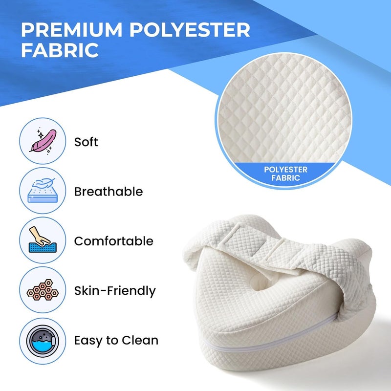 TULARIS Knee Pillow Cover Only Leg Pillow Cover Case with Zipper - Image 2